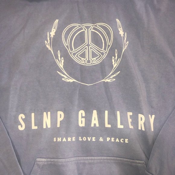 Luxury SLNP Gallery Share Love & Peace Premium Purple Ice Hoodie - Picture 3 of 5